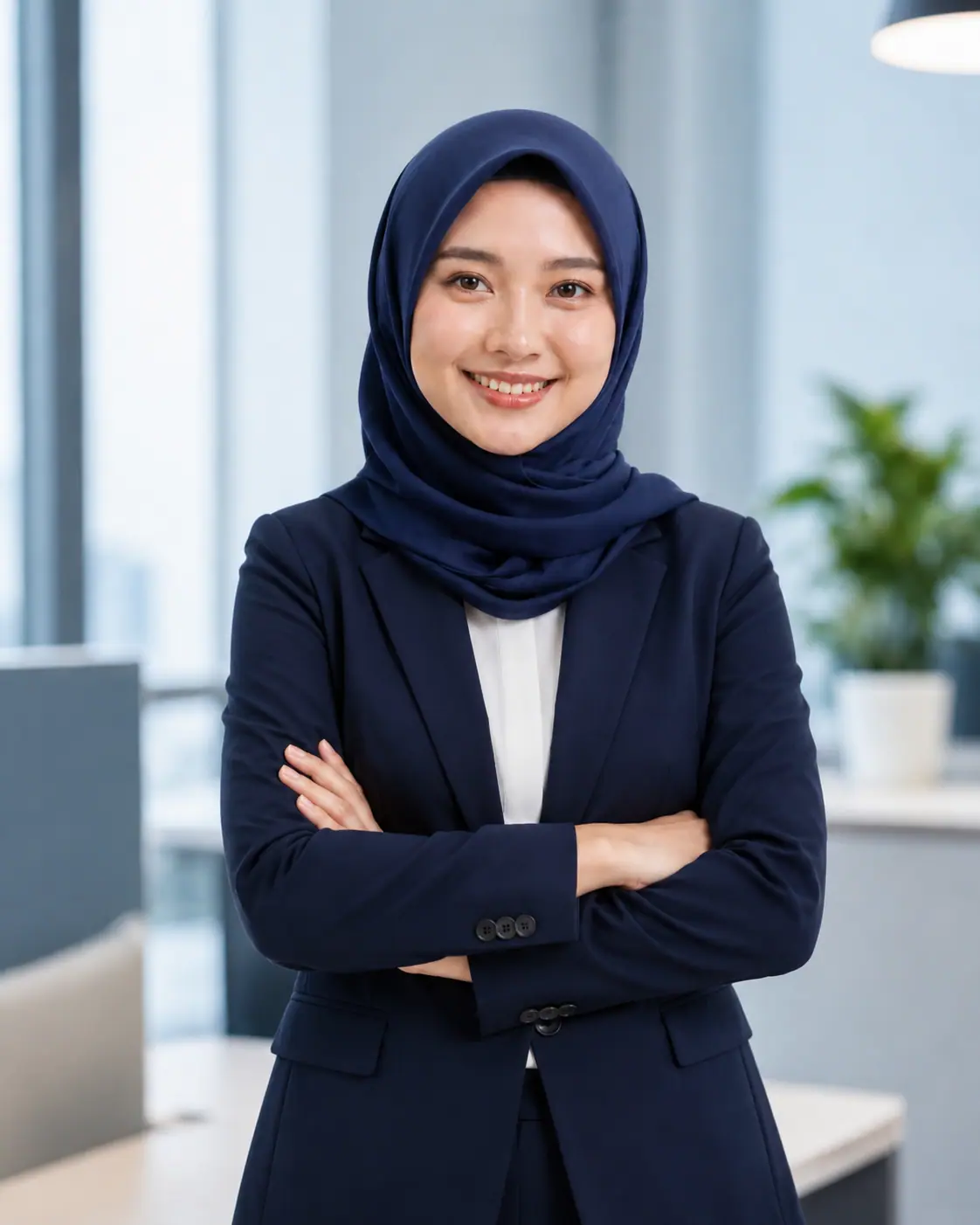 Profesional Tersenyum Memperkenalkan Fitur dan Manfaat MyConsultant
