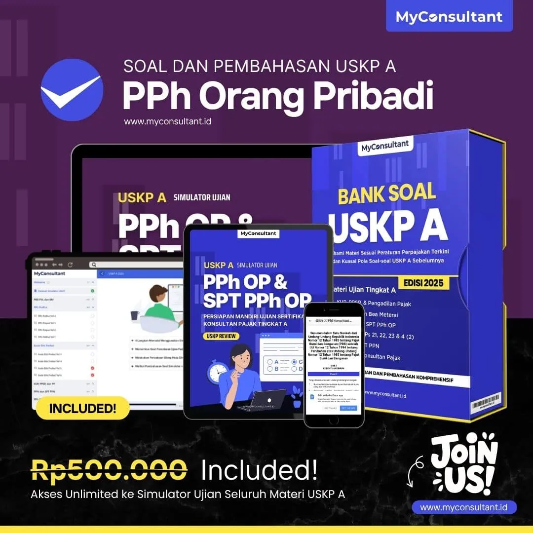Ilustrasi materi PPh Orang Pribadi dan SPT PPh OP untuk persiapan mandiri ujian sertifikasi konsultan pajak