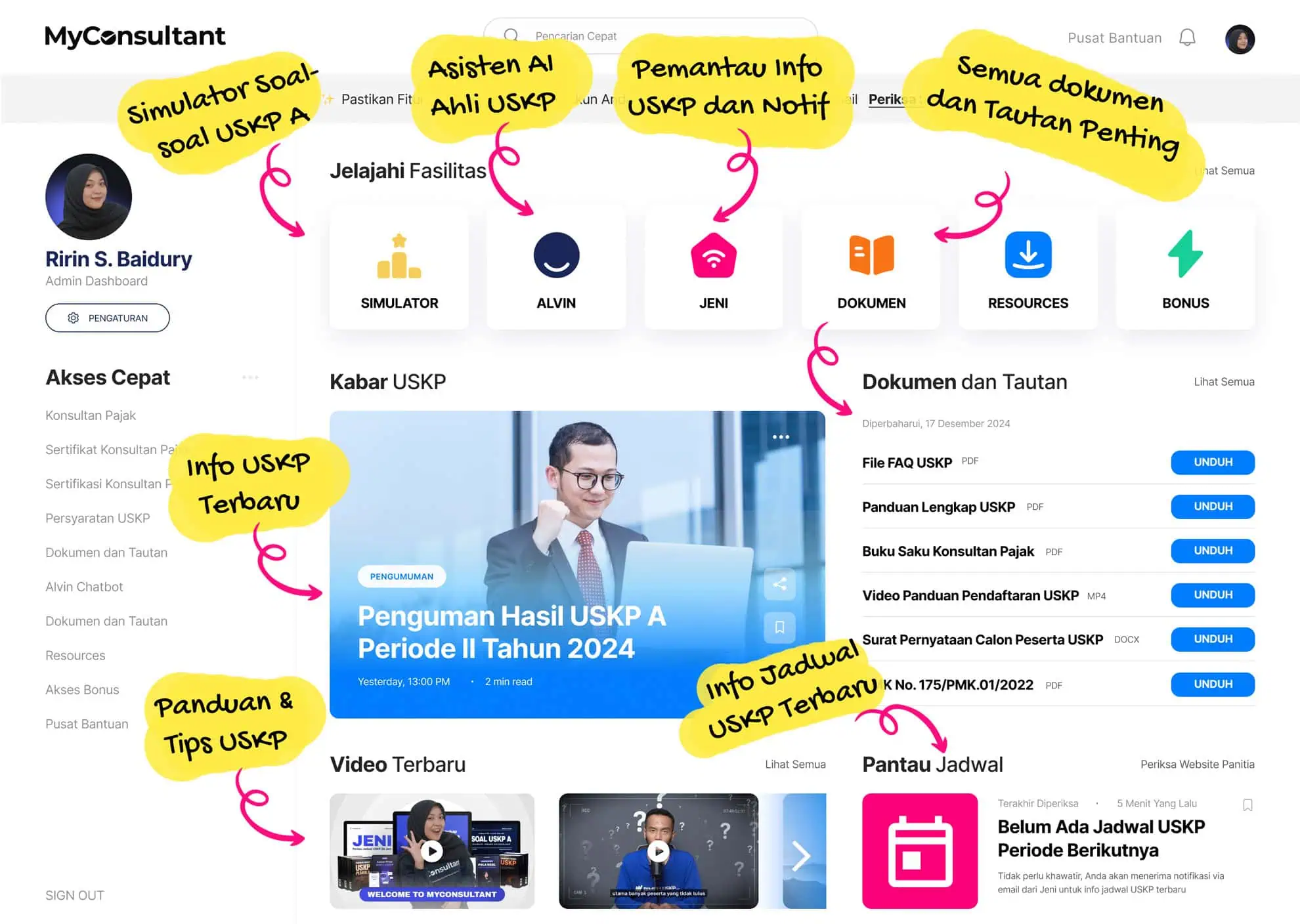 MyConsultant Dashboard Persiapan USKP