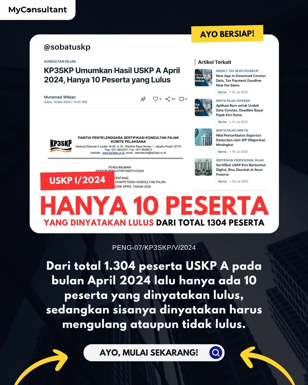 Hasil USKP A Hanya 10 Peserta Lulus